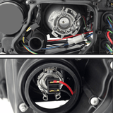 Angel Eyes Xenon Scheinwerfer Set Schwarz für BMW 5er E60 E61 Baujahr 2005–2007 mit LED Blinkern