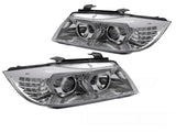 LED Scheinwerfer Set Chrom für BMW 3er E90 E91 2005-2008 Tuning Scheinwerfer