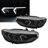 Xenon Scheinwerfer Set in schwarz für BMW 4er F32/F33 2013-2017 mit LED-DRL & Blinkern