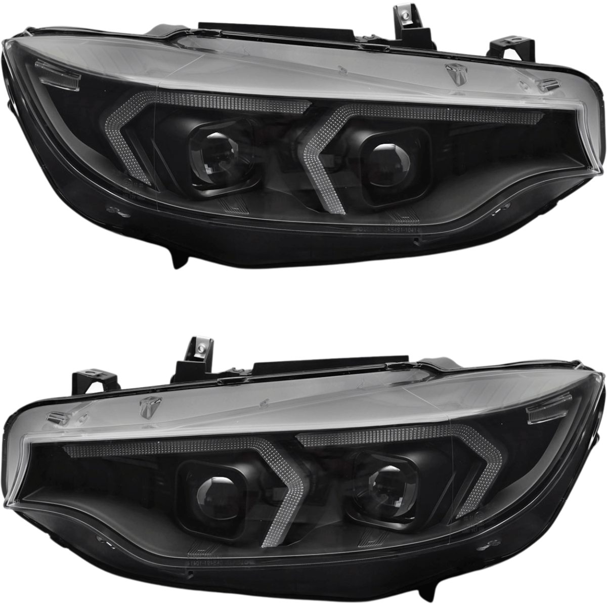 LED Scheinwerfer schwarz mit Tagfahrlicht-Optik für BMW 4er F32 F33 F36