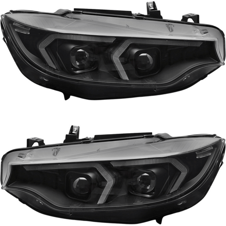 LED Scheinwerfer schwarz mit Tagfahrlicht-Optik für BMW 4er F32 F33 F36