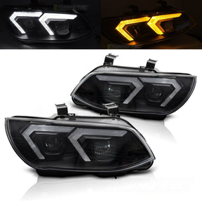 Schwarze Xenon Scheinwerfer für BMW 3er E92 E93 LCI 2010-2013 mit LED Standlicht