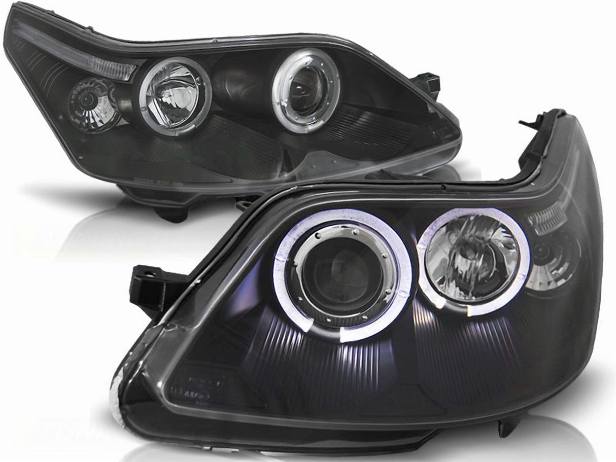 Scheinwerfer für Citroen C4 2004-2007 Angel Eyes schwarz