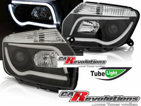 LED Light Tube Scheinwerfer schwarz Dacia Duster 04.2010-14 CR-Tuning Tuning Zubehör