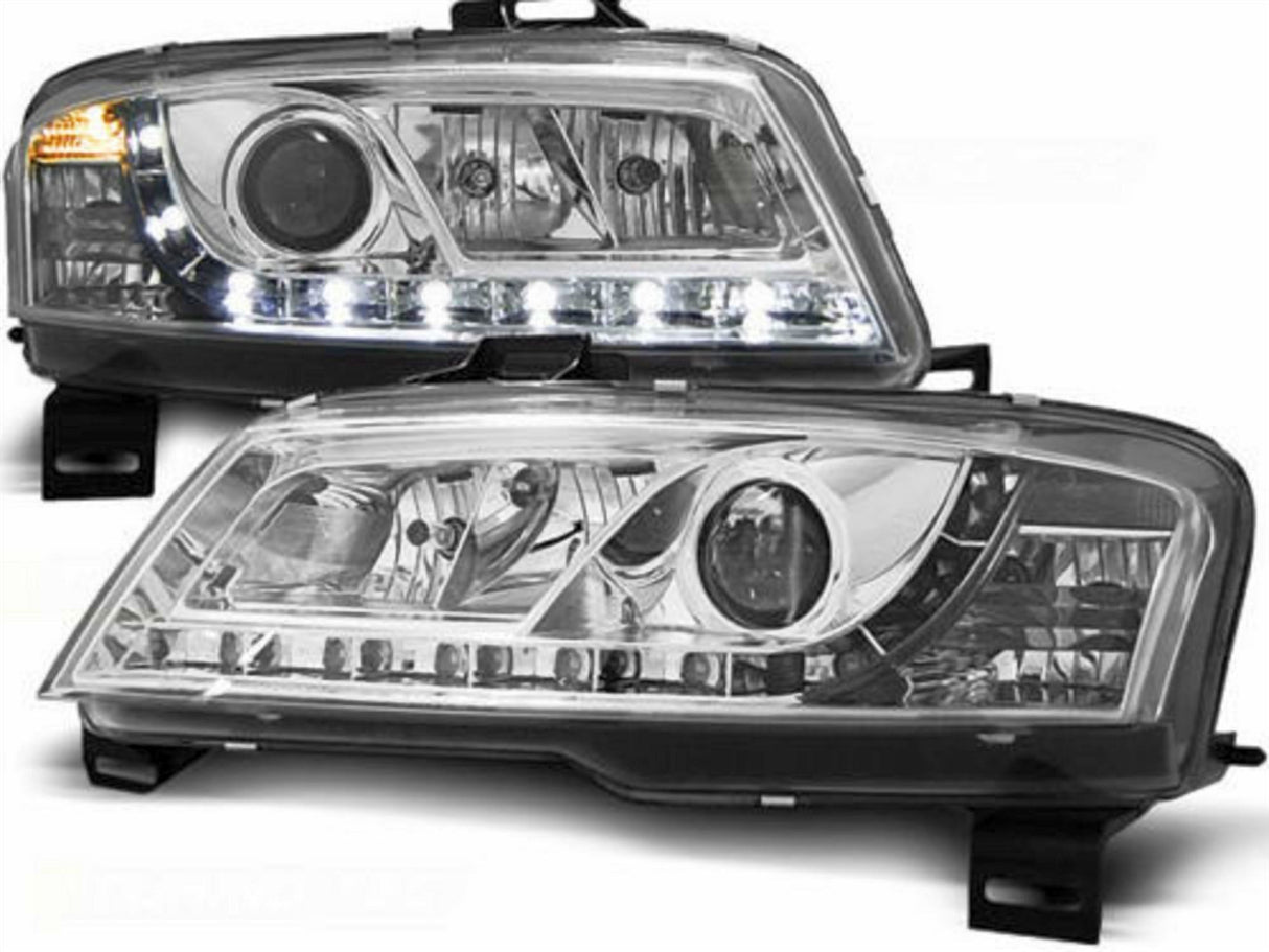 LED Scheinwerfer Set für Fiat Stilo 10.2001-2008- in chrom inkl NSW