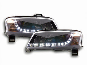 Schwarze LED Scheinwerfer für Fiat Stilo 3-Türer 10.2001-2008, Tagfahrlicht-Optik