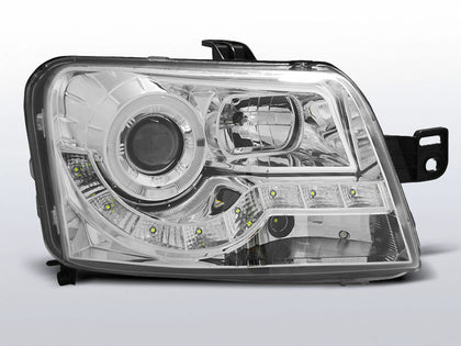 Für Fiat Panda 03-2012 LED Scheinwerfer in chrom