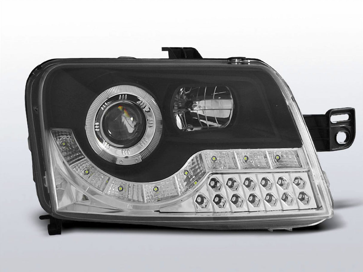 Led Scheinwerfer Set in schwarz für Fiat Panda 2003-2012