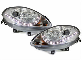 Chrom LED Scheinwerfer Set für Fiat Bravo 07-15, Paarweise Frontscheinwerfer mit integrierten LEDs
