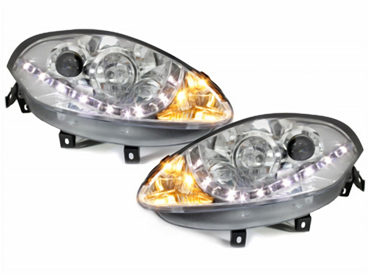 Led Scheinwerfer Set in chrom für Fiat Bravo 07-15