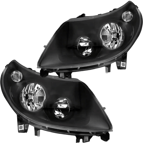 Schwarze Scheinwerfer Set für Fiat Ducato Citroen Jumper Peugeot Boxer 2010-2014 - CR Tuning