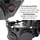 Schwarze Scheinwerfer Set für Fiat Ducato Citroen Jumper Peugeot Boxer 2010-2014 - CR Tuning