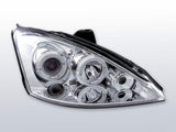 LED Angel Eyes Scheinwerfer Set in chrom für Ford Focus 10.1998-10.2001