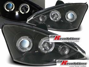 LED Angel Eyes Scheinwerfer Set in schwarz für Ford Focus 10.1998-10.2001 - CR Tuning