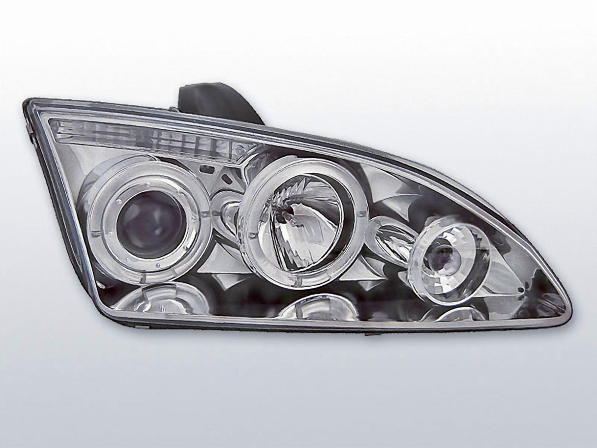 Angel Eyes Scheinwerfer Set in chrom für Ford Focus II 09.2004-01.08