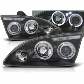 Angel Eyes Scheinwerfer für Ford Focus 09.2004 - 01.2008- in schwarz - CR Tuning