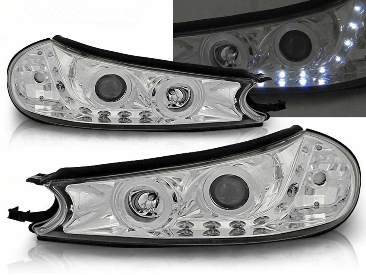 Led Scheinwerfer Set in chrom für Ford Mondeo 10.96-08.2000