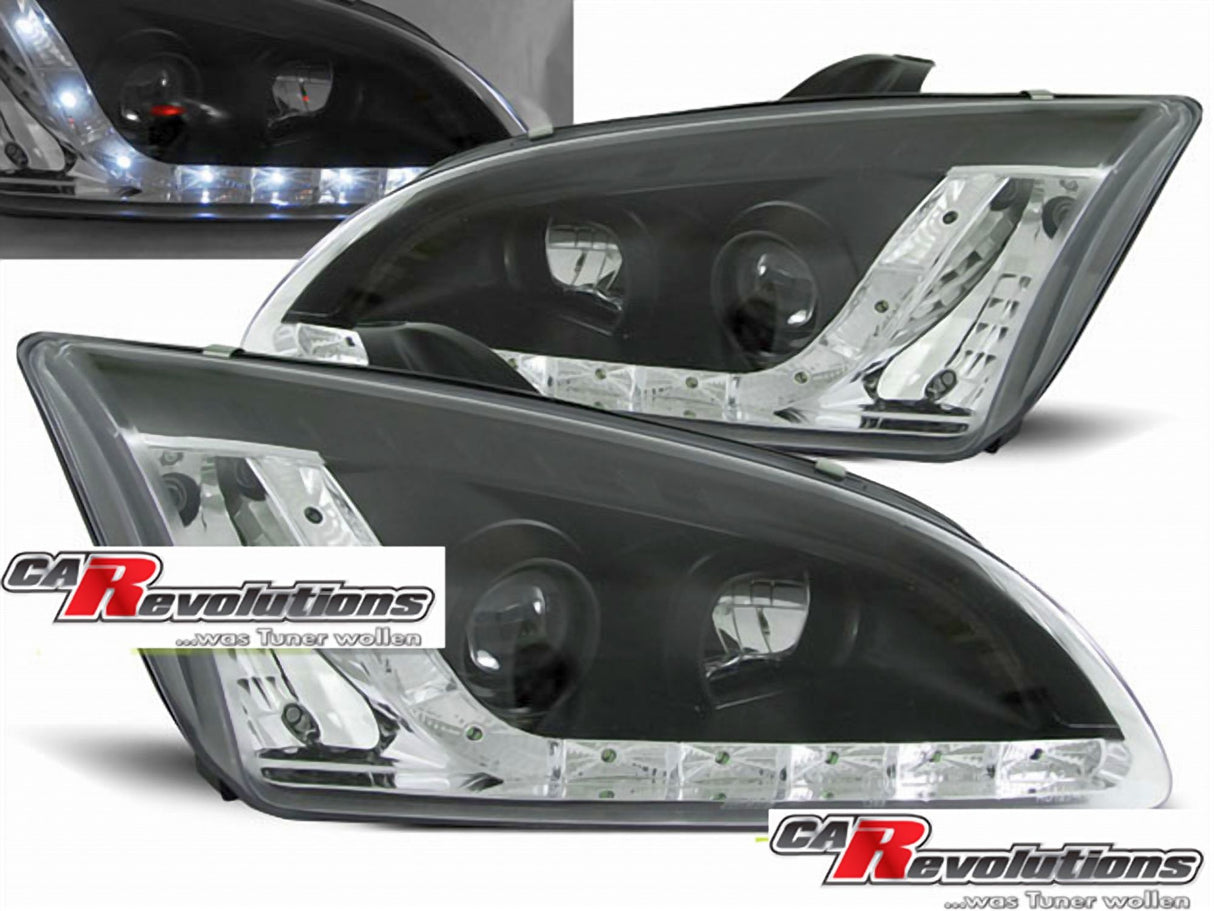 LED Scheinwerfer Set in schwarz für Ford Focus C307 09.2004-01.2008-
