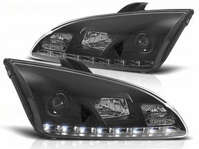 Schwarze LED Scheinwerfer für Ford Focus C307 10.1996-08.2000 im Set