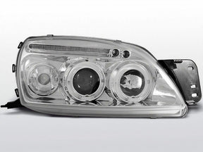 Angel Eyes Scheinwerfer Set chrom Ford Fiesta MK5 99-02 LED Tagfahrlicht Zubehör