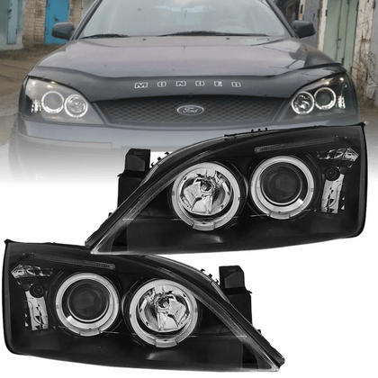 Angel Eyes Scheinwerfer Set in schwarz für Ford Mondeo 09.2000-05.2007