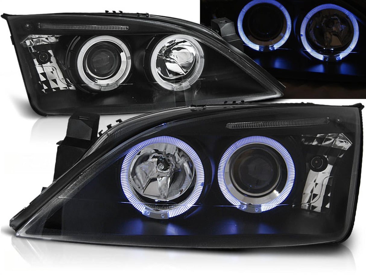 Angel Eyes Scheinwerfer Set in schwarz für Ford Mondeo 09.2000-05.2007