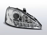 Led Scheinwerfer Set in chrom für Ford Focus 11.01-10.2004