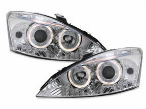 Scheinwerfer für Ford Focus 2001-2004 Angel Eyes chrom - CR Tuning