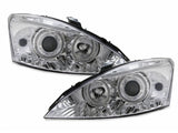 Scheinwerfer für Ford Focus 2001-2004 Angel Eyes chrom