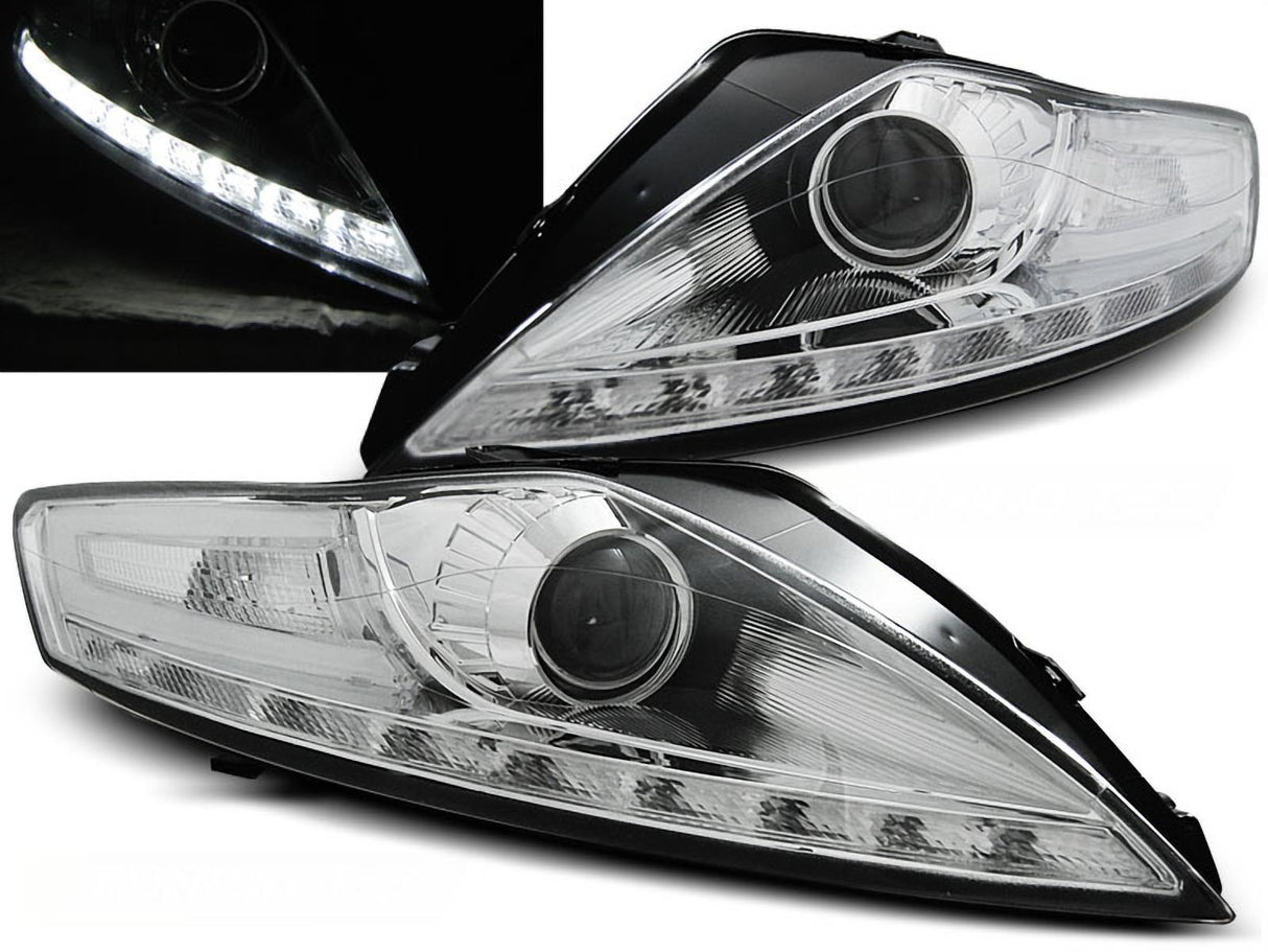 Led Scheinwerfer Set in chrom für Ford Mondeo BA7 07.07-11.10
