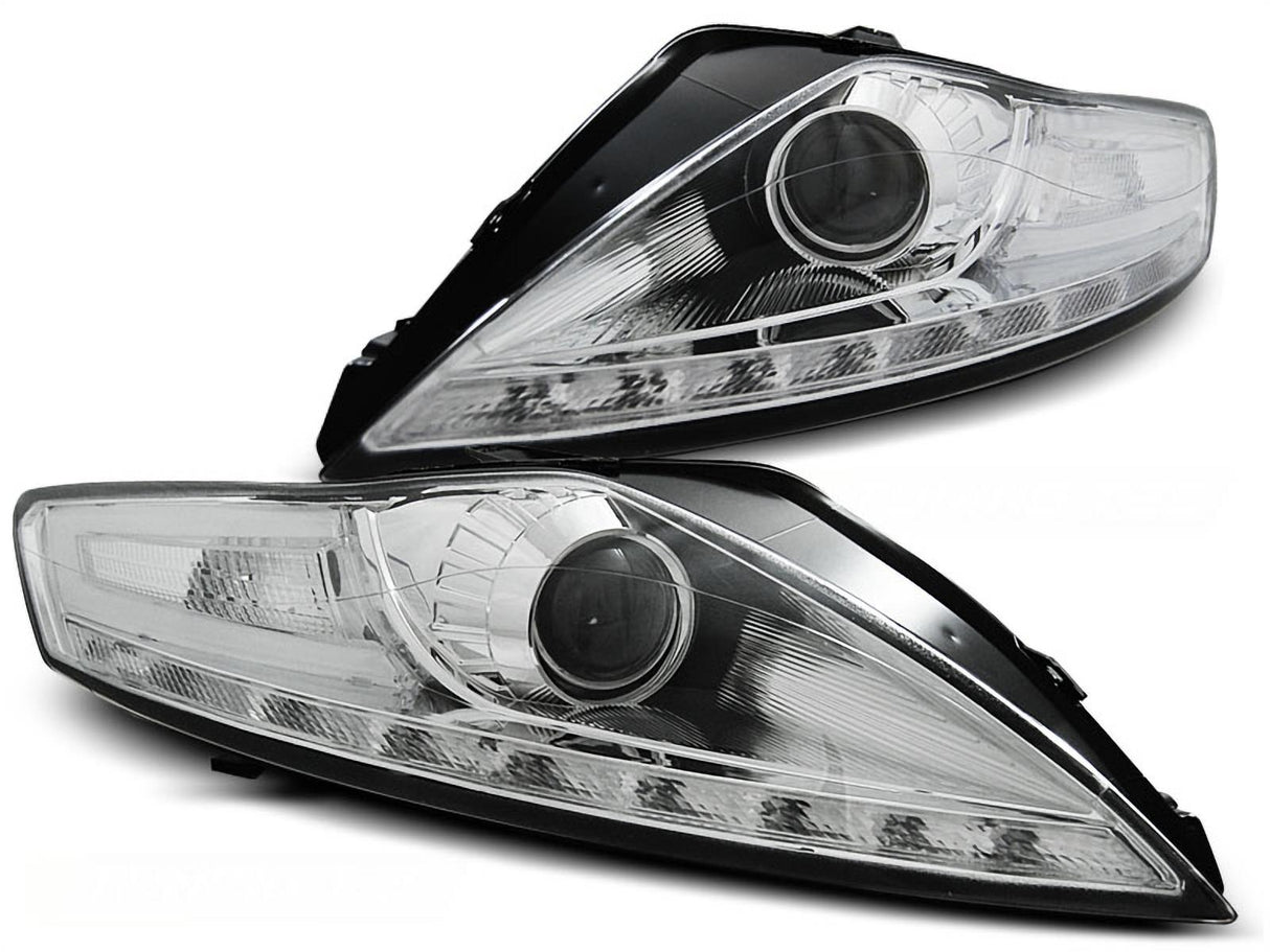 Led Scheinwerfer Set in chrom inkl LED Blinker für Ford Mondeo 07.07-11.10