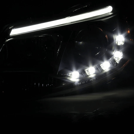 LED Scheinwerfer mit Tagfahrlicht für Fahrzeug, Tuning Scheinwerfer mit Lichtern