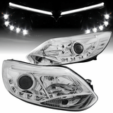 LED LightTube Scheinwerfer Set Chrom für Ford Focus MK3 2011–2014