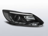 LED Light Tube Scheinwerfer in schwarz für Ford Focus MK3 2011-2014