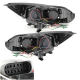 LED LightTube Scheinwerfer Set Chrom für Ford Focus MK3 2011–2014