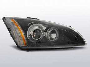 Angel Eyes Scheinwerfer schwarz Ford Focus II 09.04-01.08 mit LED-Standlichtringen und Blinker