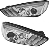 LED Scheinwerfer Set Chrom für Ford Focus MK3 2015–2018 mit DRL & dynamischen Blinkern