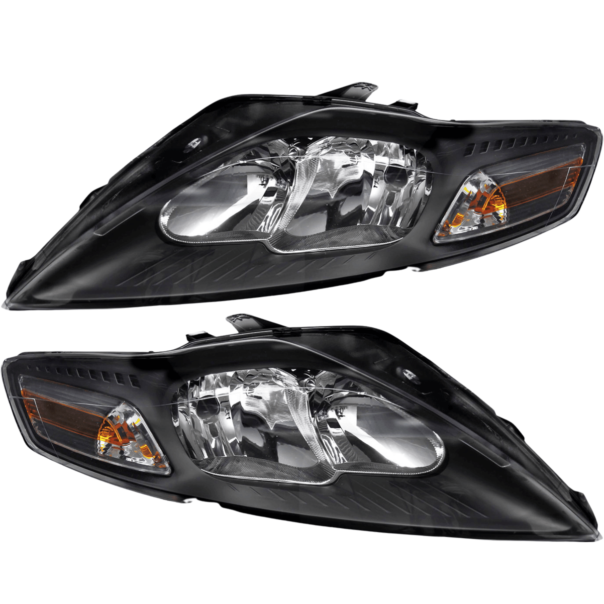 Halogen Scheinwerfer Set Schwarz für Ford Mondeo MK4 2007–2010 | ohne AFS - CR Tuning