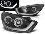 Für Hyundai TUCSON IX35 2010-2013 schwarz Light Tube Scheinwerfer