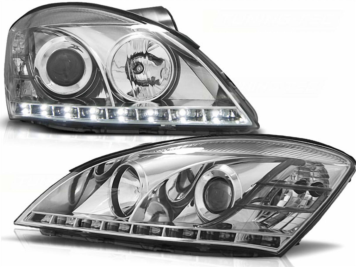 Led Scheinwerfer Set in chrom für Kia Ceed 09.2006-08.2009