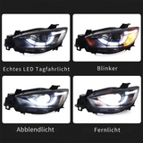 Halogen Scheinwerfer Set für Mazda CX-5 2011–2015 Chrom mit LED Tagfahrlicht