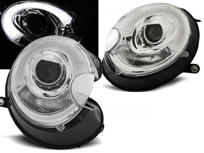 Chrom LED Light Tube Scheinwerfer für BMW Mini Cooper 2006-2014, Tuning Scheinwerfer