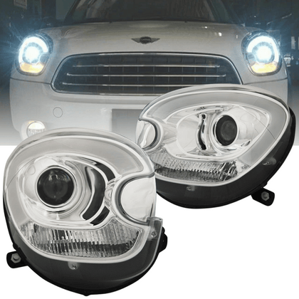 LED Light Tube Scheinwerfer Set Chrom für BMW MINI R60 R61 Countryman 2010–2016