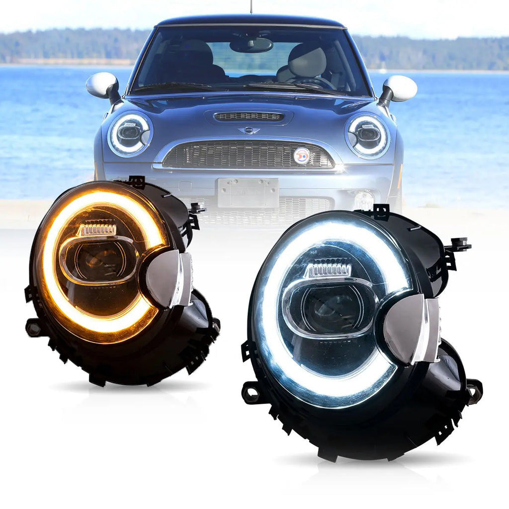 VOLL LED Scheinwerfer für BMW Für Mini Cooper R55 56 57 58 59 in schwarz