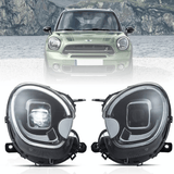 Schwarze Voll LED Scheinwerfer für MINI Countryman R60 Paceman R61 2010-2016 mit LED Tagfahrlicht