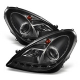 Xenon Scheinwerfer Set Schwarz für Mercedes SLK R171 Roadster 2004–2011 mit LED Tagfahrlicht DRL