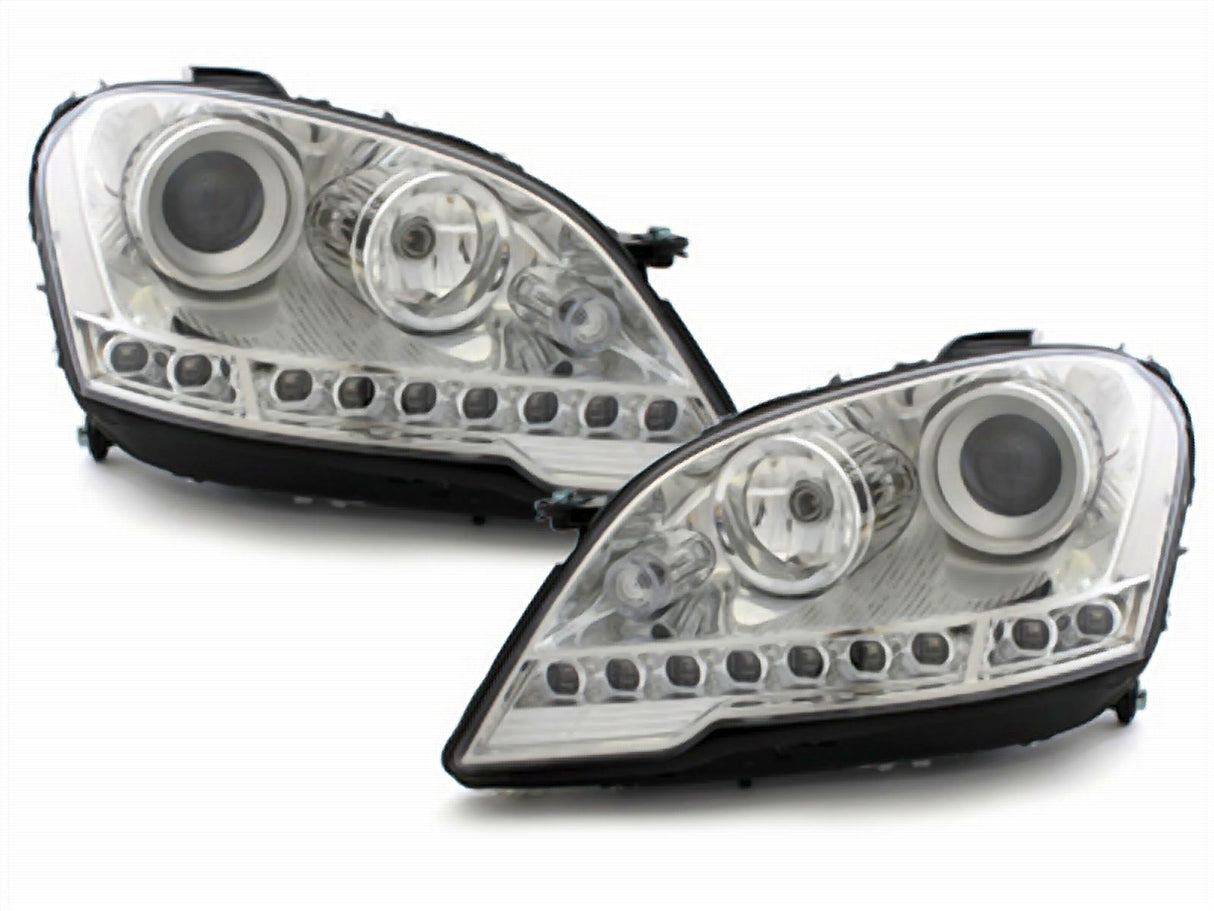 Led Scheinwerfer Set in chrom für Mercedes W164 M ab 2008-