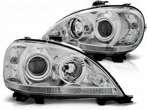 Scheinwerfer chrom 09.2001-2005, Tuning LED Frontscheinwerfer für Mercedes W163 ML