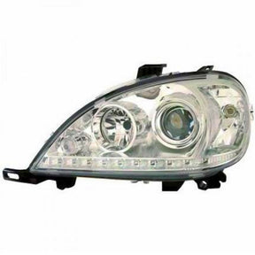 Chrom LED Scheinwerfer Set für Mercedes W163 ML 09.2001-2005, mit Blinker und Positionslicht