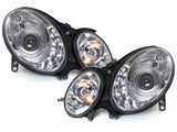 LED Scheinwerfer Set in schwarz für Mercedes W211 E-Klasse 2002-2006
